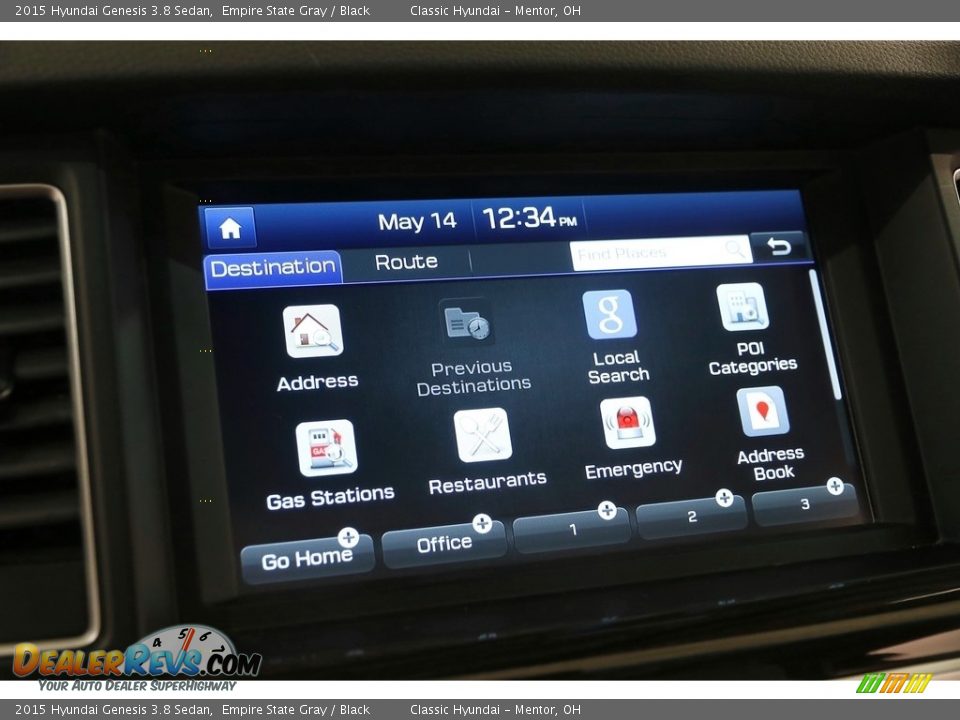 2015 Hyundai Genesis 3.8 Sedan Empire State Gray / Black Photo #25