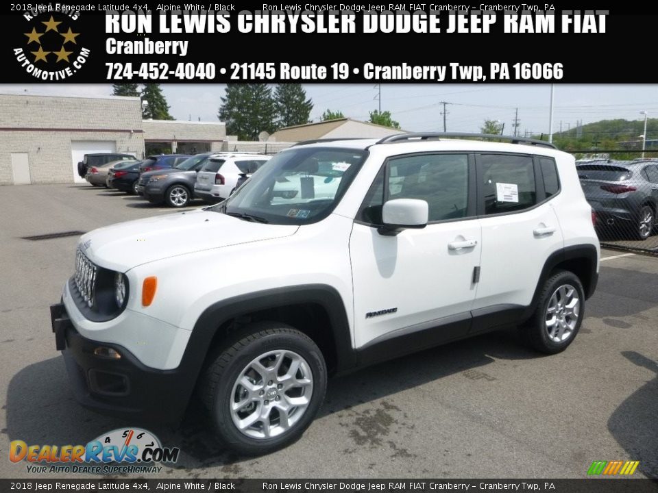 2018 Jeep Renegade Latitude 4x4 Alpine White / Black Photo #1