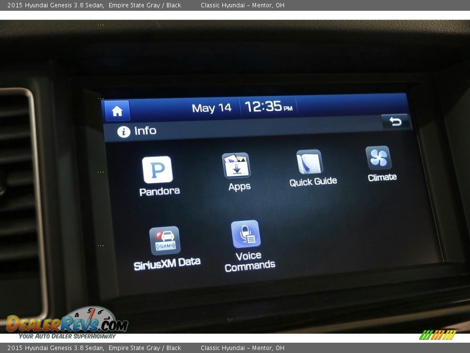 2015 Hyundai Genesis 3.8 Sedan Empire State Gray / Black Photo #27