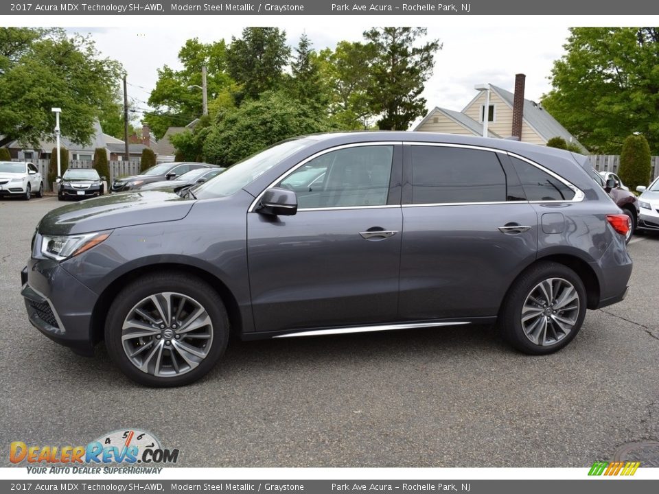 2017 Acura MDX Technology SH-AWD Modern Steel Metallic / Graystone Photo #5