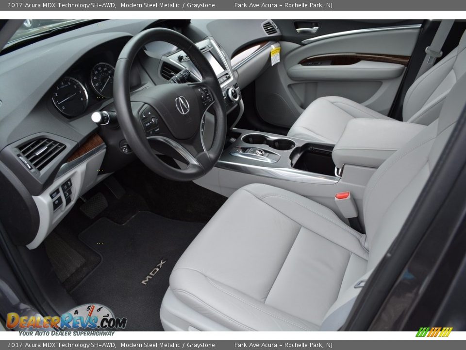 2017 Acura MDX Technology SH-AWD Modern Steel Metallic / Graystone Photo #10