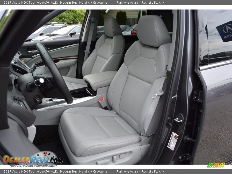 2017 Acura MDX Technology SH-AWD Modern Steel Metallic / Graystone Photo #12