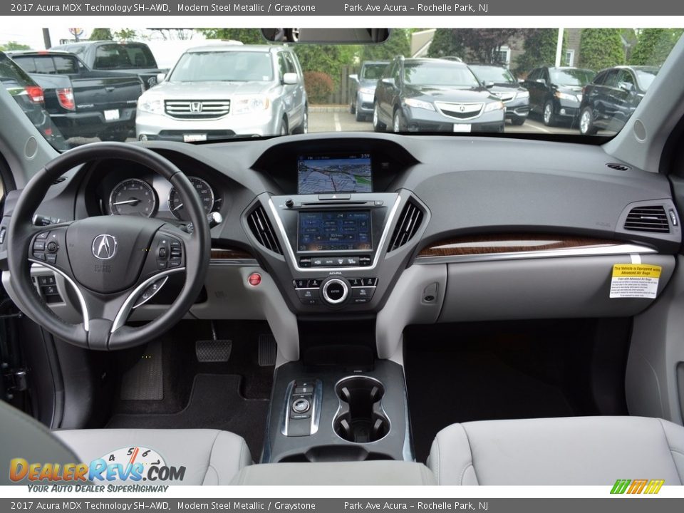 2017 Acura MDX Technology SH-AWD Modern Steel Metallic / Graystone Photo #14