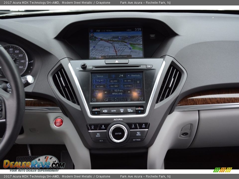 2017 Acura MDX Technology SH-AWD Modern Steel Metallic / Graystone Photo #15