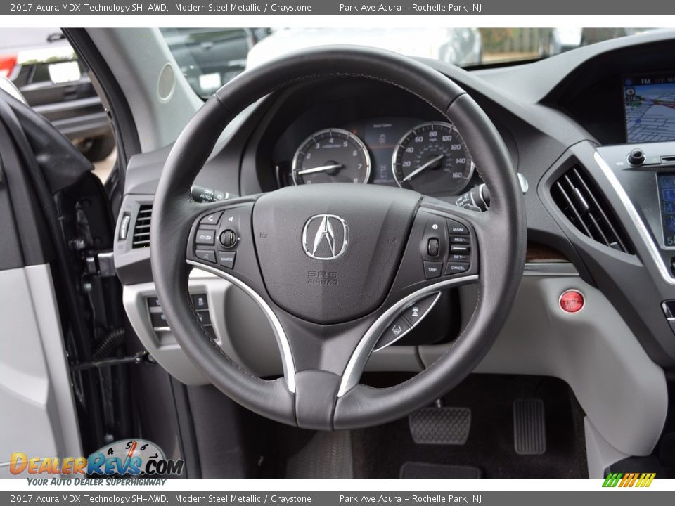 2017 Acura MDX Technology SH-AWD Modern Steel Metallic / Graystone Photo #17