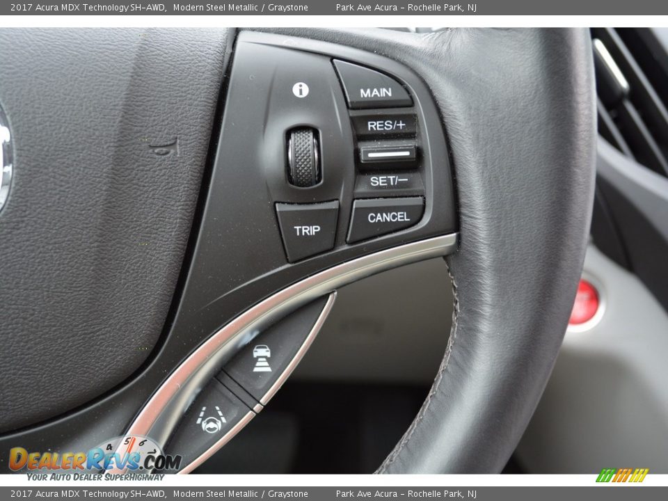 2017 Acura MDX Technology SH-AWD Modern Steel Metallic / Graystone Photo #19