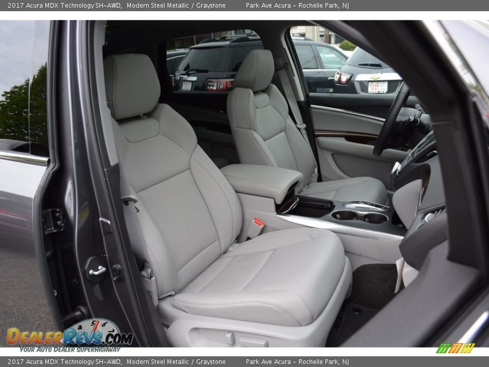 2017 Acura MDX Technology SH-AWD Modern Steel Metallic / Graystone Photo #27