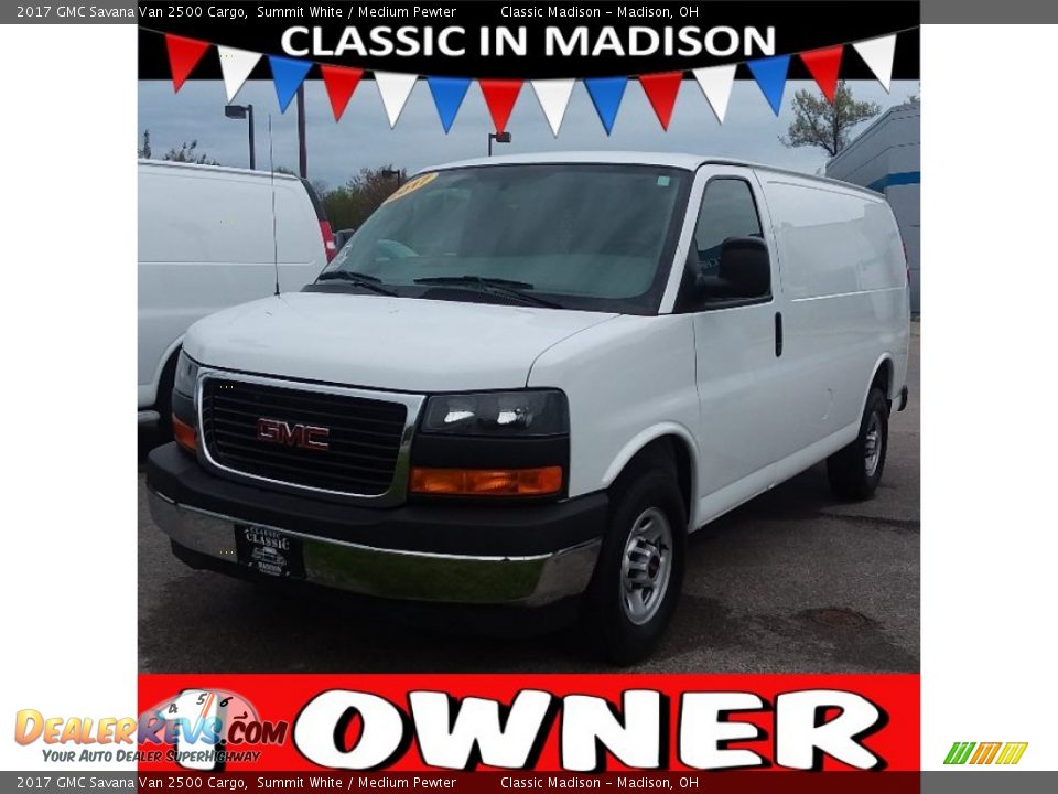 2017 GMC Savana Van 2500 Cargo Summit White / Medium Pewter Photo #1