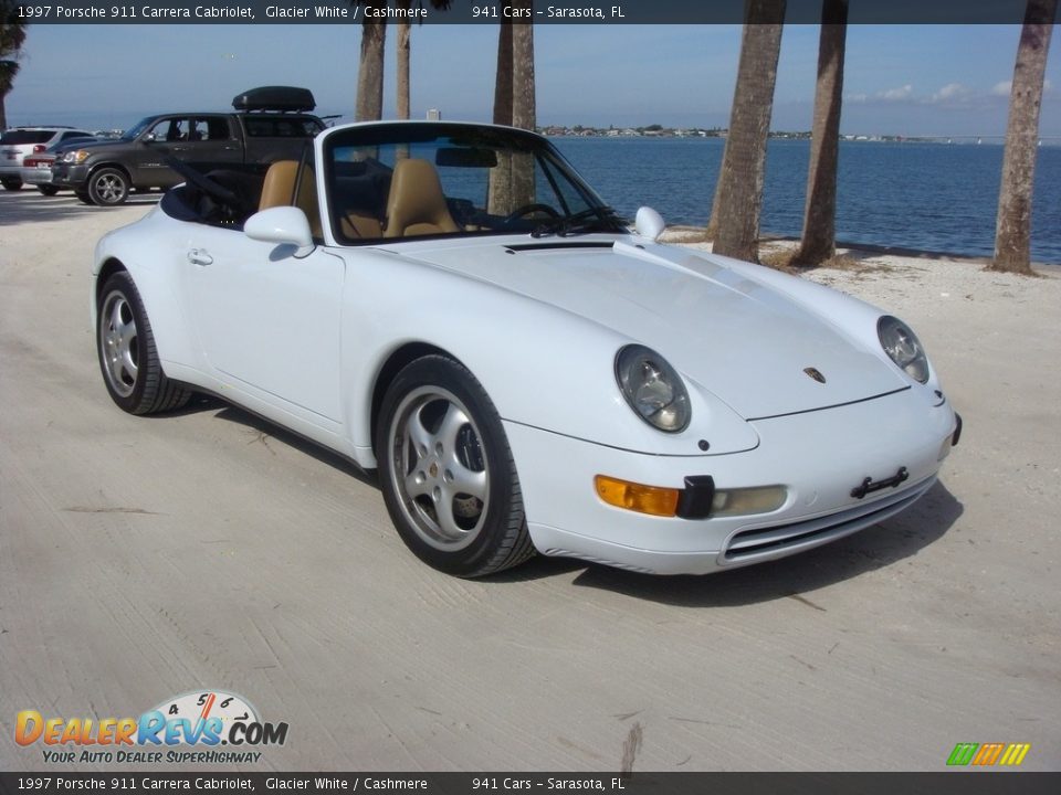 Front 3/4 View of 1997 Porsche 911 Carrera Cabriolet Photo #1