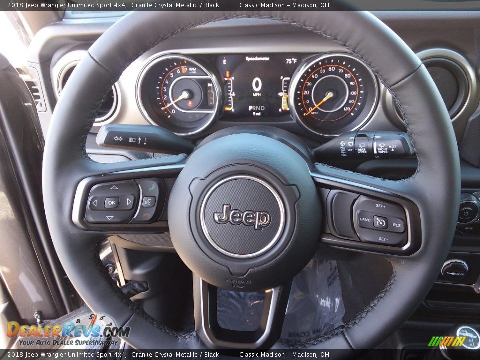 2018 Jeep Wrangler Unlimited Sport 4x4 Granite Crystal Metallic / Black Photo #8