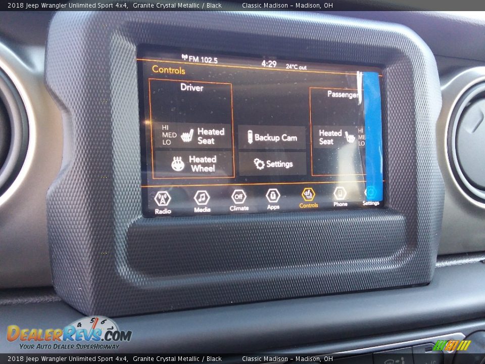 2018 Jeep Wrangler Unlimited Sport 4x4 Granite Crystal Metallic / Black Photo #10