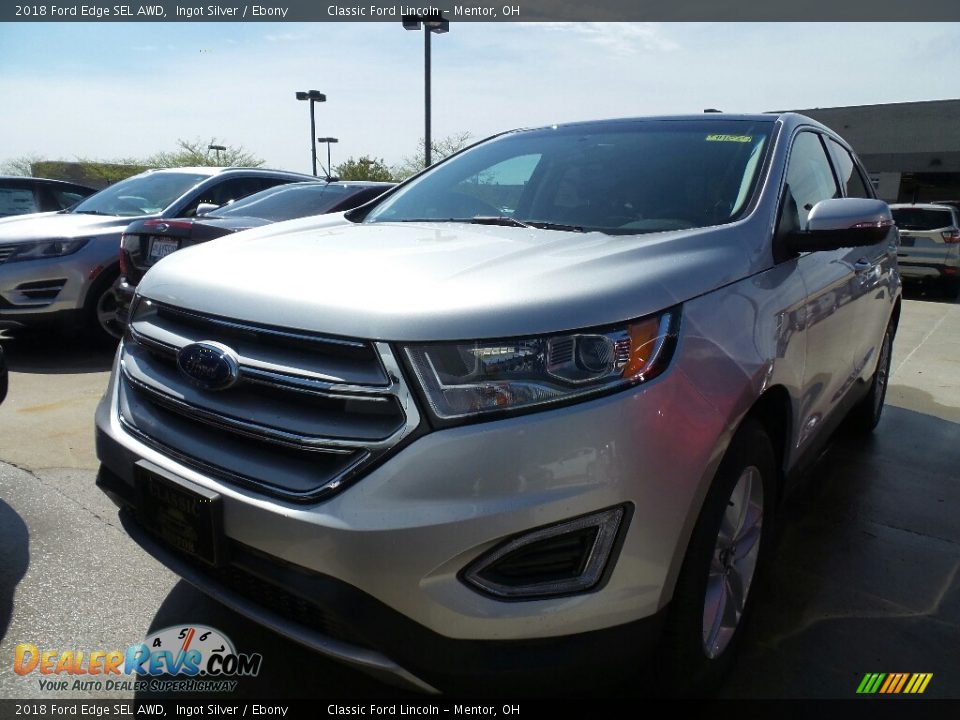 2018 Ford Edge SEL AWD Ingot Silver / Ebony Photo #1