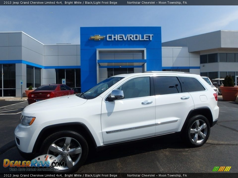 2013 Jeep Grand Cherokee Limited 4x4 Bright White / Black/Light Frost Beige Photo #1