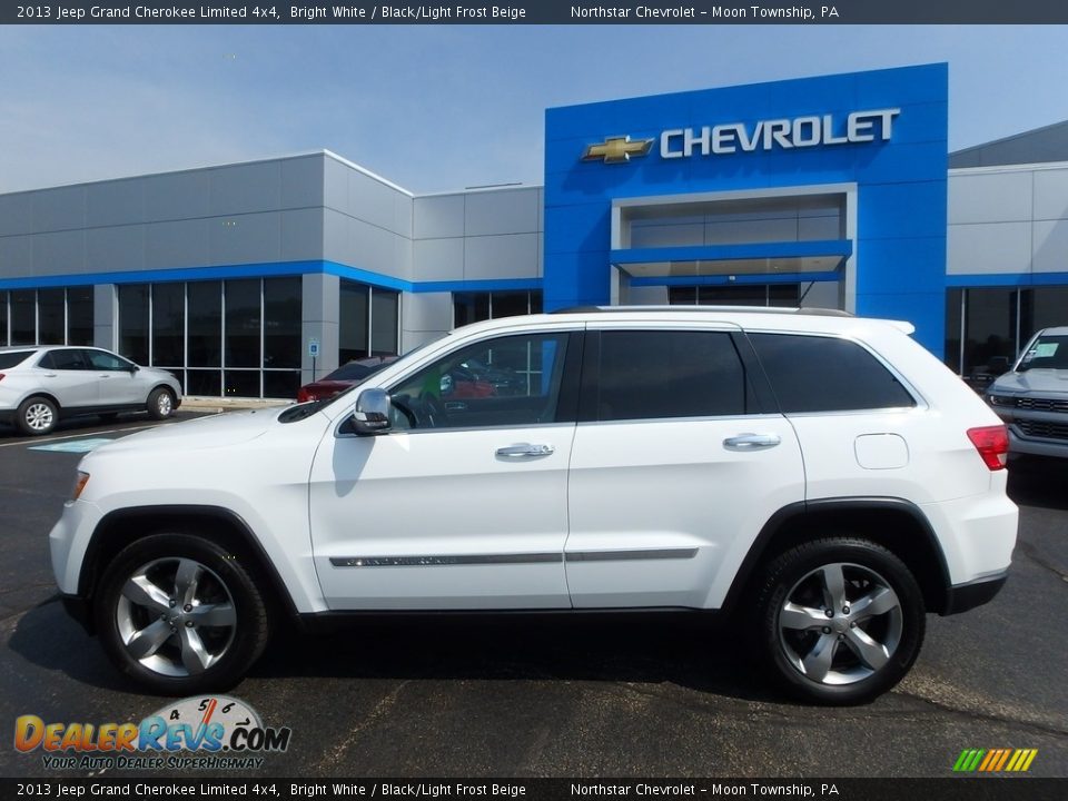 2013 Jeep Grand Cherokee Limited 4x4 Bright White / Black/Light Frost Beige Photo #3