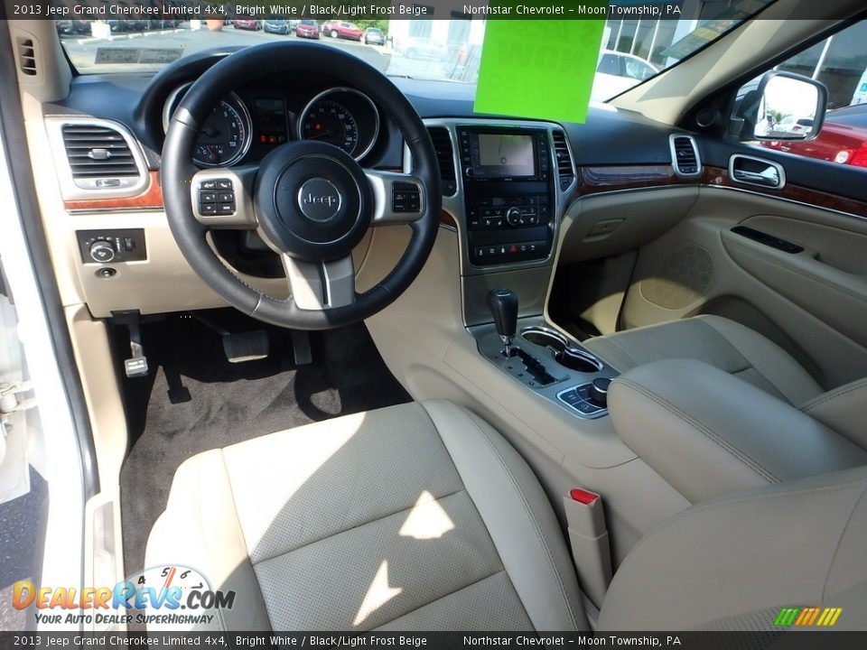 2013 Jeep Grand Cherokee Limited 4x4 Bright White / Black/Light Frost Beige Photo #22