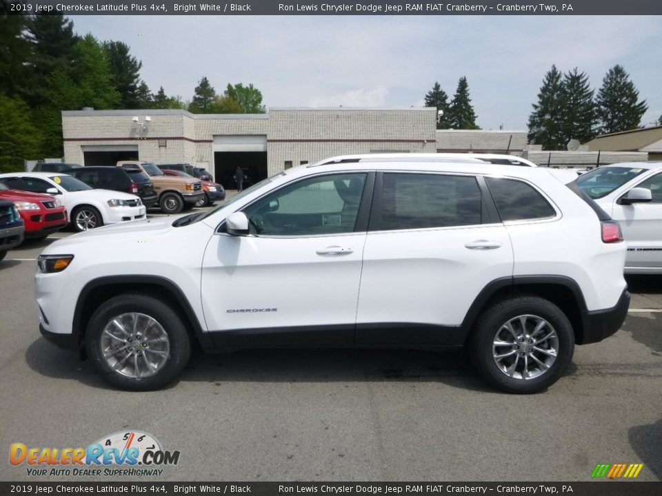 2019 Jeep Cherokee Latitude Plus 4x4 Bright White / Black Photo #2