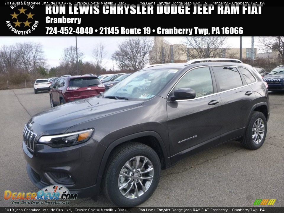 2019 Jeep Cherokee Latitude Plus 4x4 Granite Crystal Metallic / Black Photo #1