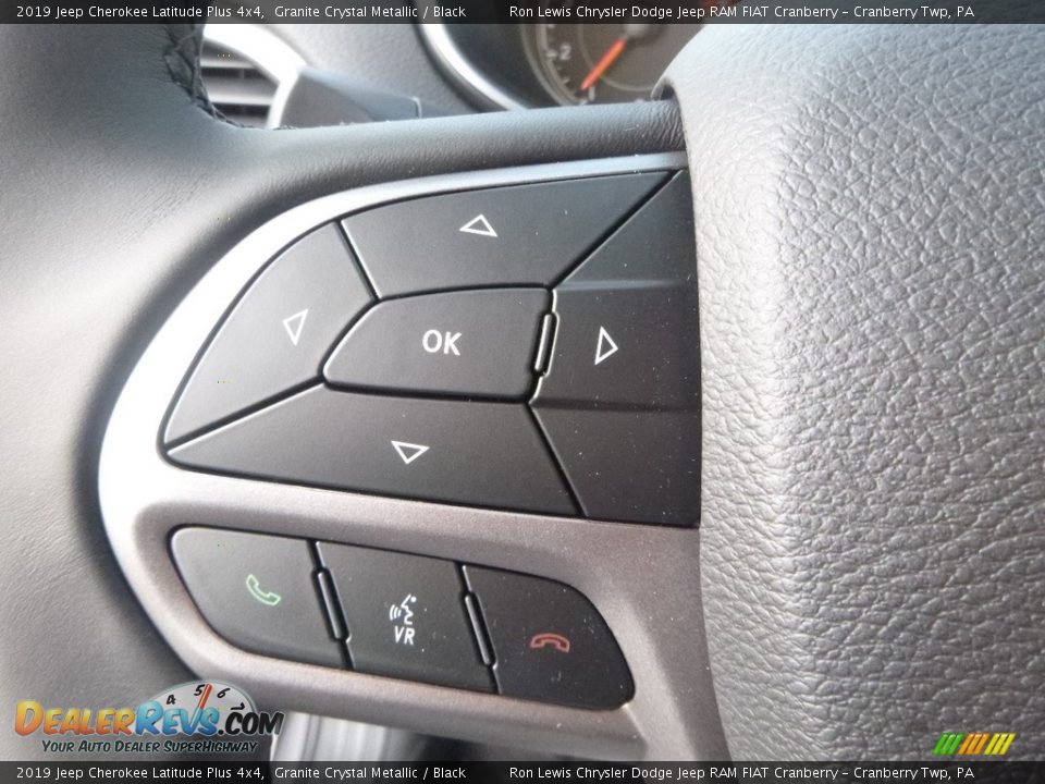 2019 Jeep Cherokee Latitude Plus 4x4 Granite Crystal Metallic / Black Photo #19