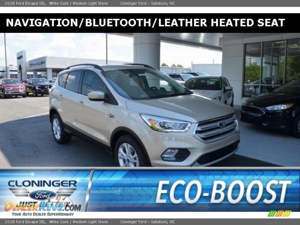 2018 Ford Escape SEL White Gold / Medium Light Stone Photo #1
