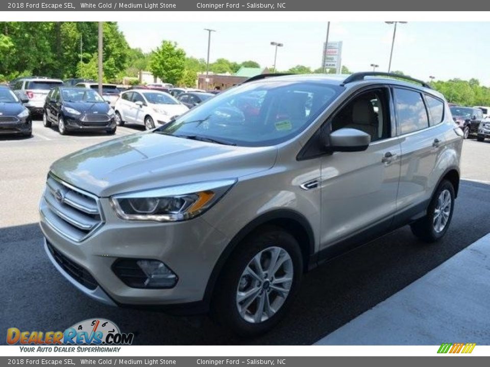 2018 Ford Escape SEL White Gold / Medium Light Stone Photo #4