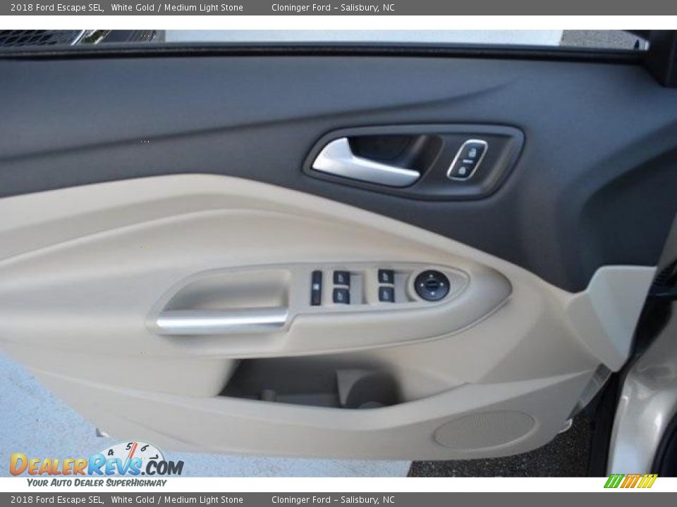 2018 Ford Escape SEL White Gold / Medium Light Stone Photo #6