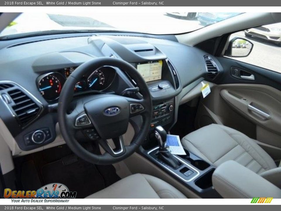 2018 Ford Escape SEL White Gold / Medium Light Stone Photo #8