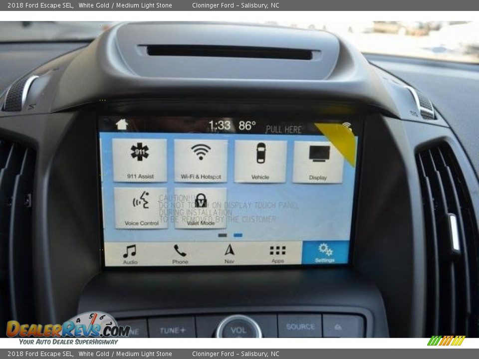 2018 Ford Escape SEL White Gold / Medium Light Stone Photo #14