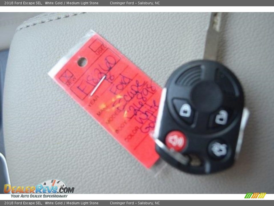 2018 Ford Escape SEL White Gold / Medium Light Stone Photo #21