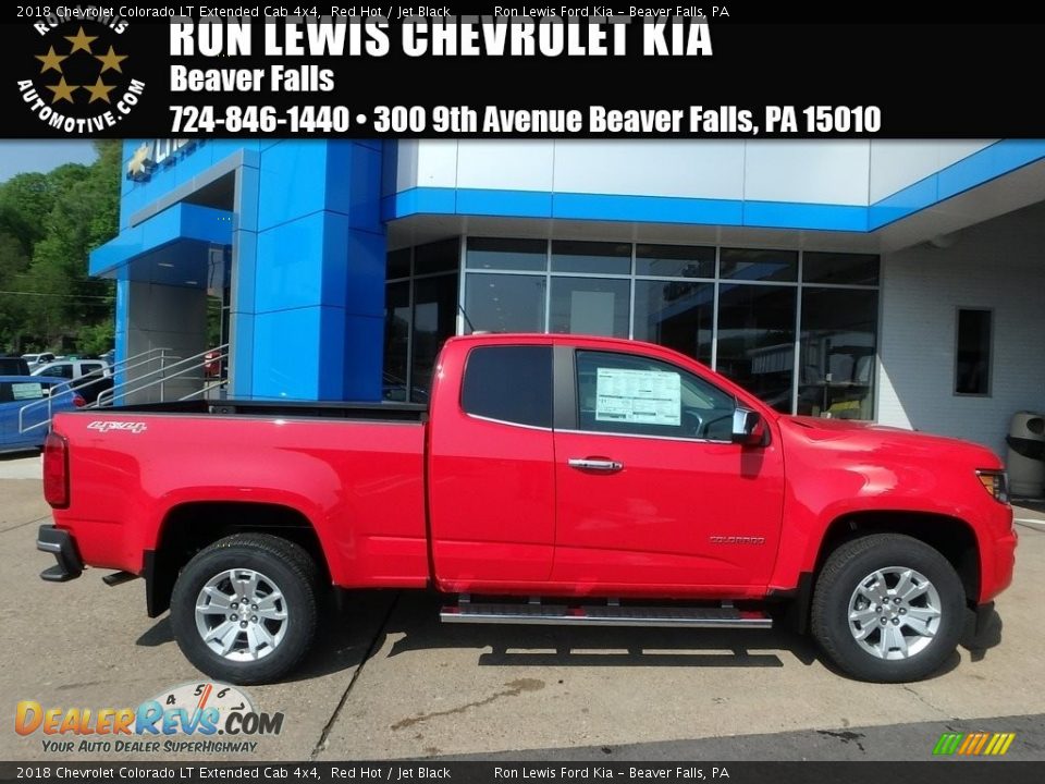 2018 Chevrolet Colorado LT Extended Cab 4x4 Red Hot / Jet Black Photo #1