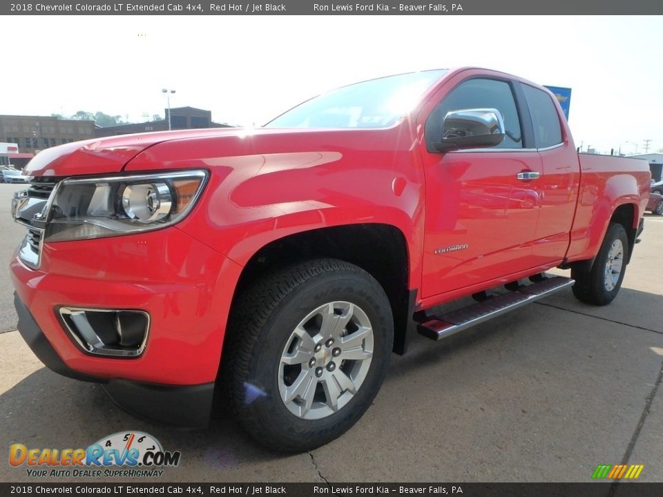 2018 Chevrolet Colorado LT Extended Cab 4x4 Red Hot / Jet Black Photo #7