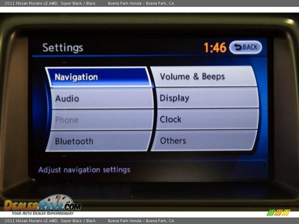 2011 Nissan Murano LE AWD Super Black / Black Photo #23