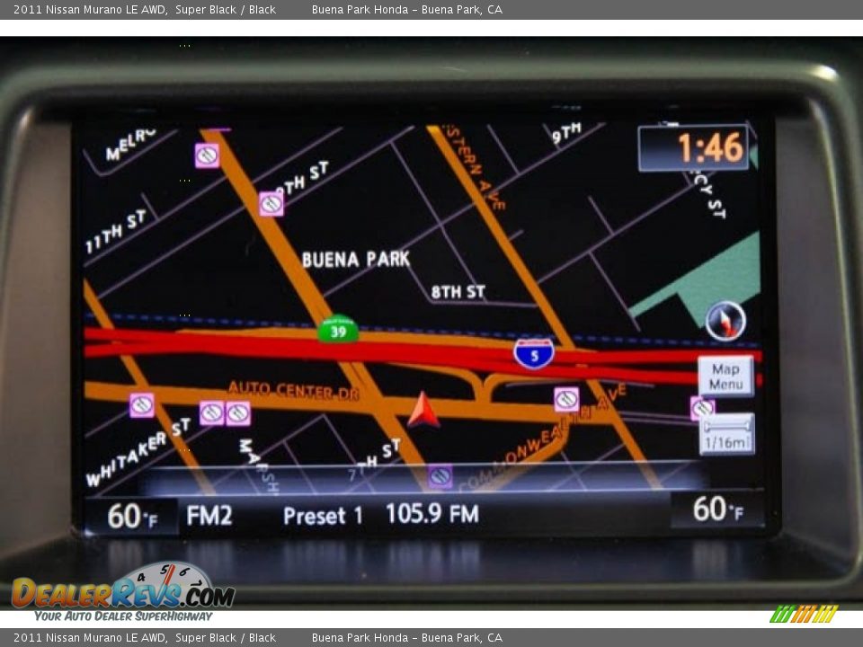 2011 Nissan Murano LE AWD Super Black / Black Photo #24