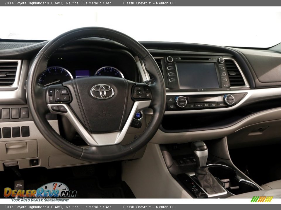 2014 Toyota Highlander XLE AWD Nautical Blue Metallic / Ash Photo #6