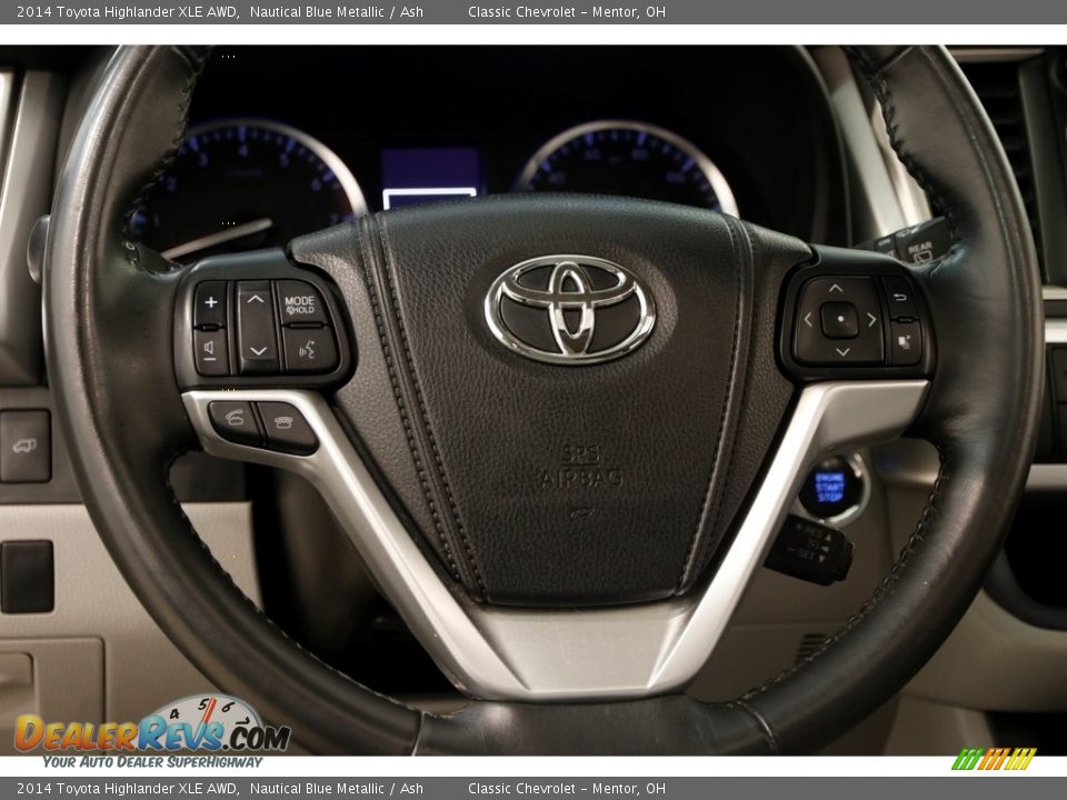 2014 Toyota Highlander XLE AWD Nautical Blue Metallic / Ash Photo #7