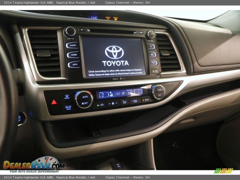 2014 Toyota Highlander XLE AWD Nautical Blue Metallic / Ash Photo #9