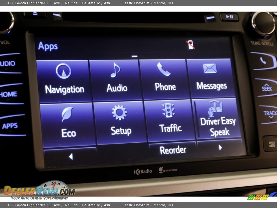 2014 Toyota Highlander XLE AWD Nautical Blue Metallic / Ash Photo #11