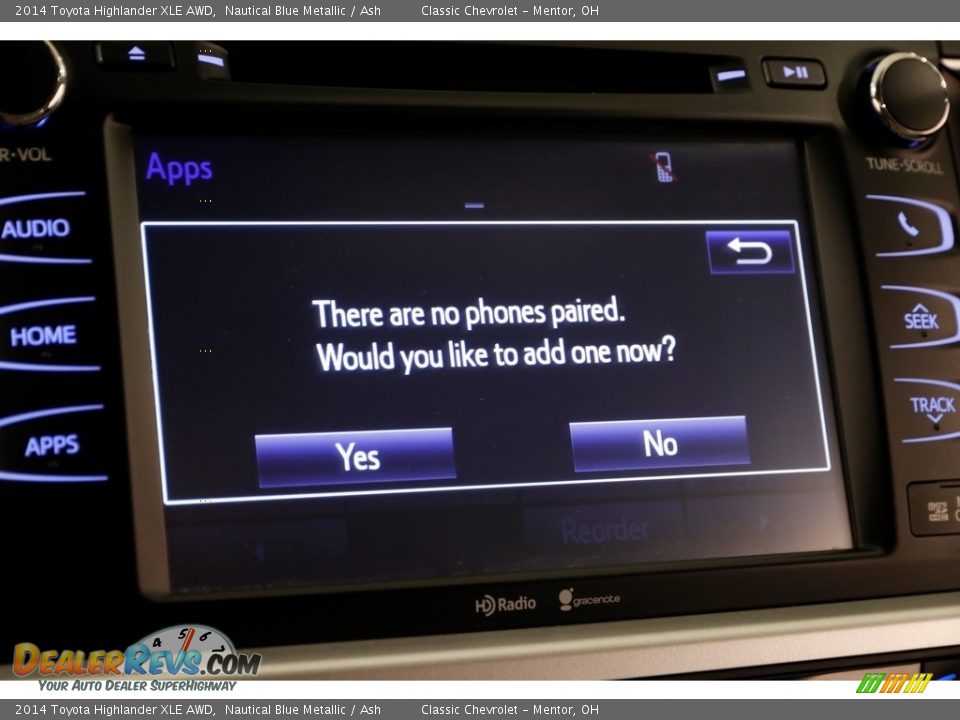 2014 Toyota Highlander XLE AWD Nautical Blue Metallic / Ash Photo #13