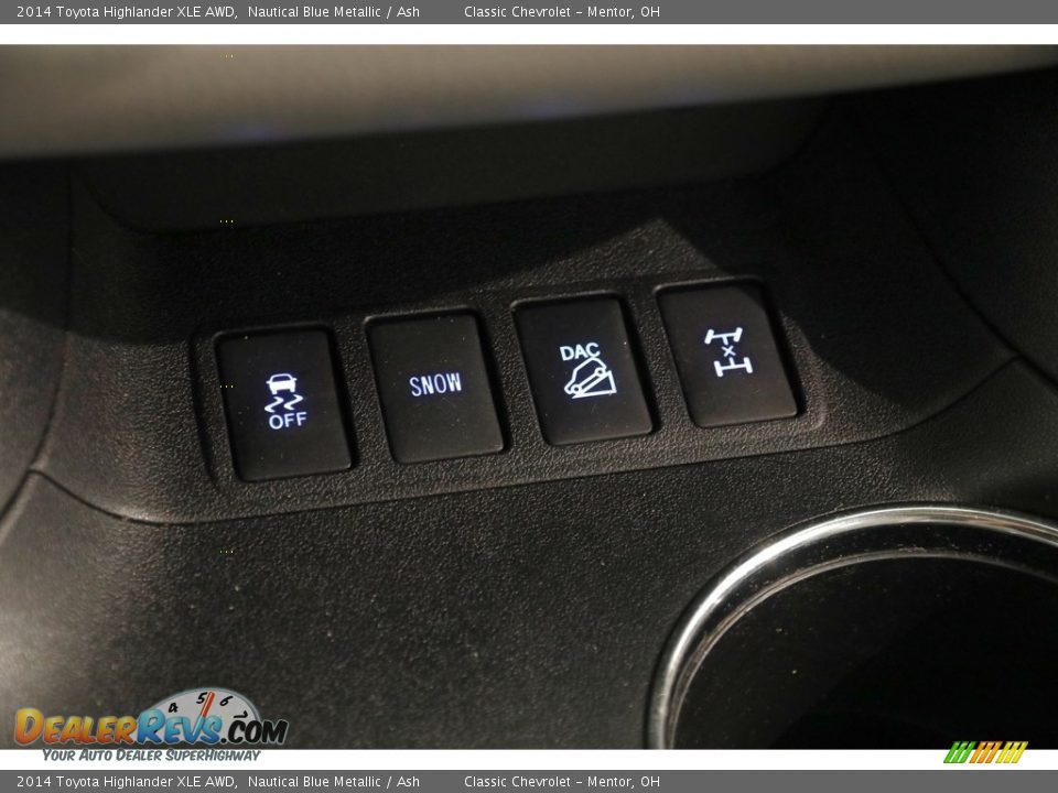 2014 Toyota Highlander XLE AWD Nautical Blue Metallic / Ash Photo #15