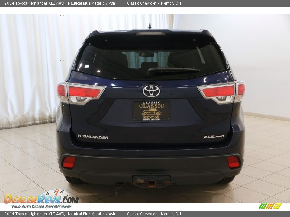 2014 Toyota Highlander XLE AWD Nautical Blue Metallic / Ash Photo #21