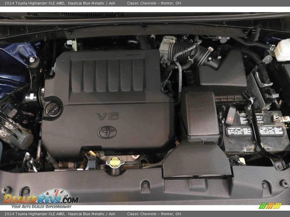 2014 Toyota Highlander XLE AWD Nautical Blue Metallic / Ash Photo #22
