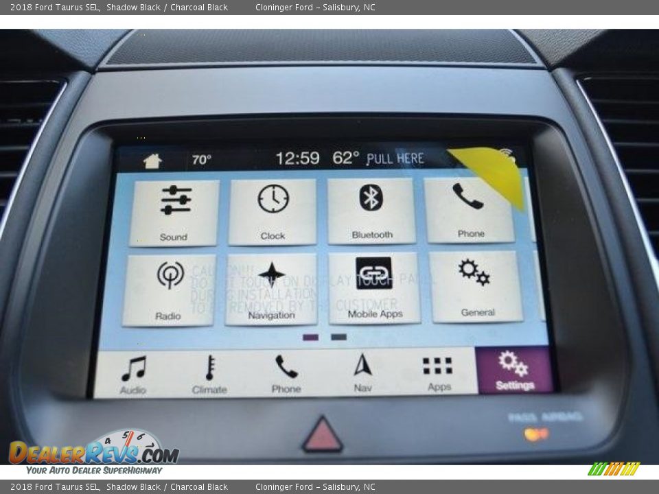 2018 Ford Taurus SEL Shadow Black / Charcoal Black Photo #11