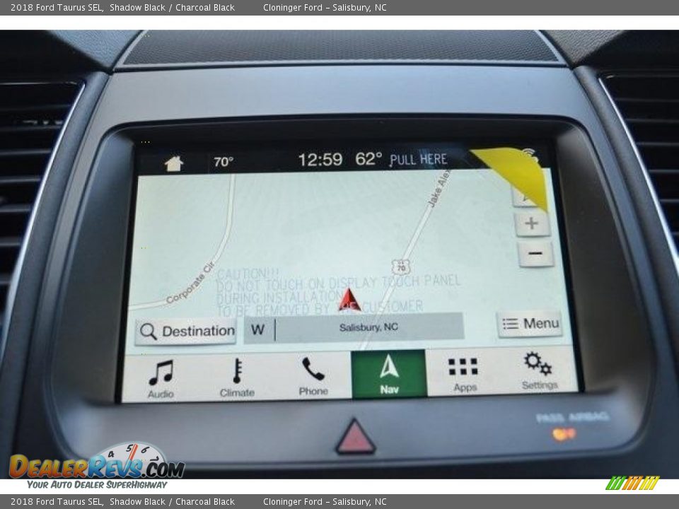 2018 Ford Taurus SEL Shadow Black / Charcoal Black Photo #13
