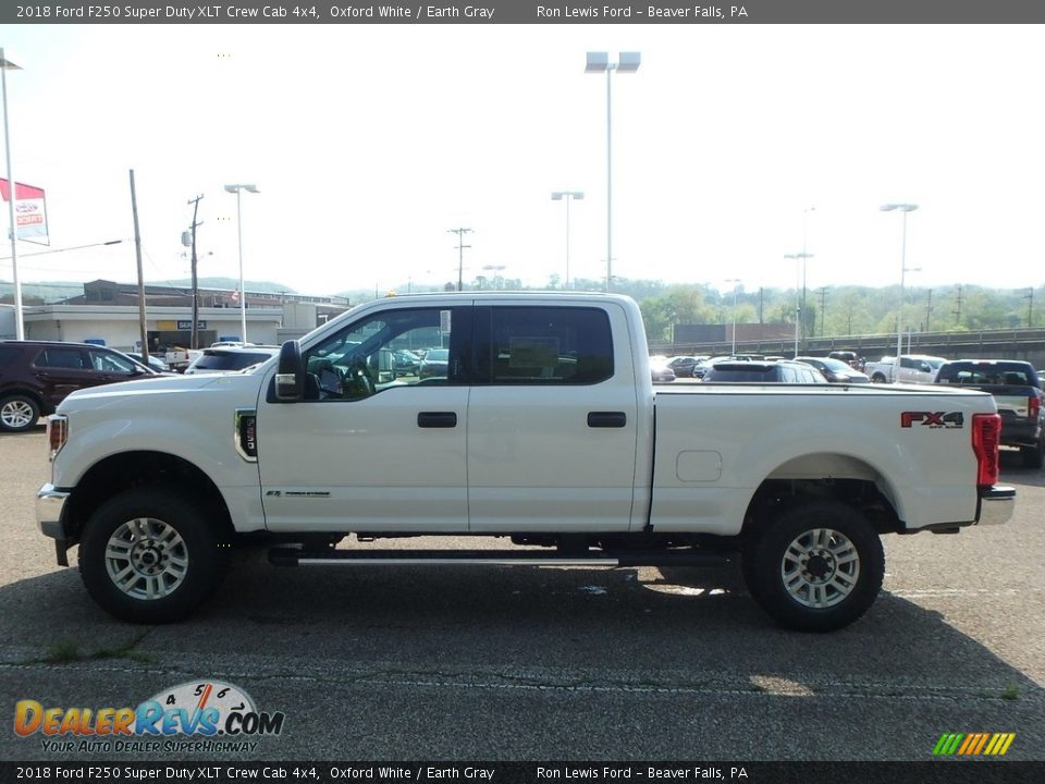 2018 Ford F250 Super Duty XLT Crew Cab 4x4 Oxford White / Earth Gray Photo #6