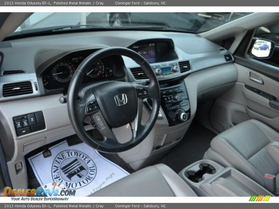 2013 Honda Odyssey EX-L Polished Metal Metallic / Gray Photo #9