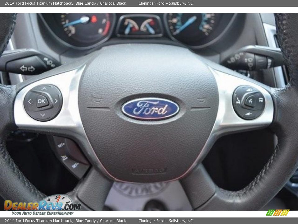 2014 Ford Focus Titanium Hatchback Blue Candy / Charcoal Black Photo #25