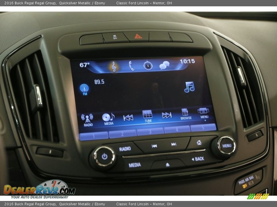 2016 Buick Regal Regal Group Quicksilver Metallic / Ebony Photo #14