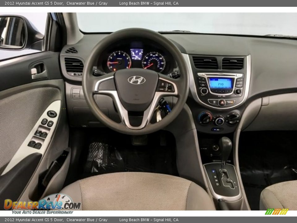2012 Hyundai Accent GS 5 Door Clearwater Blue / Gray Photo #4