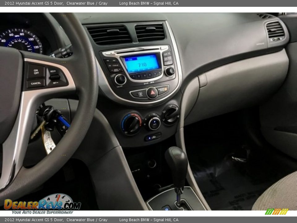 2012 Hyundai Accent GS 5 Door Clearwater Blue / Gray Photo #5