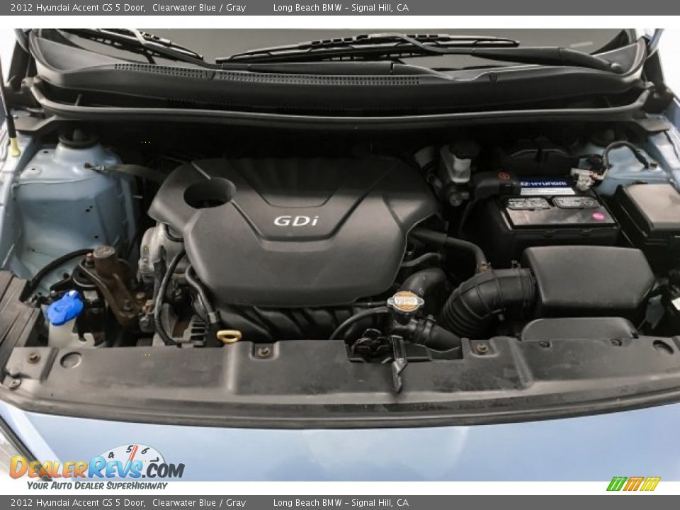 2012 Hyundai Accent GS 5 Door Clearwater Blue / Gray Photo #9