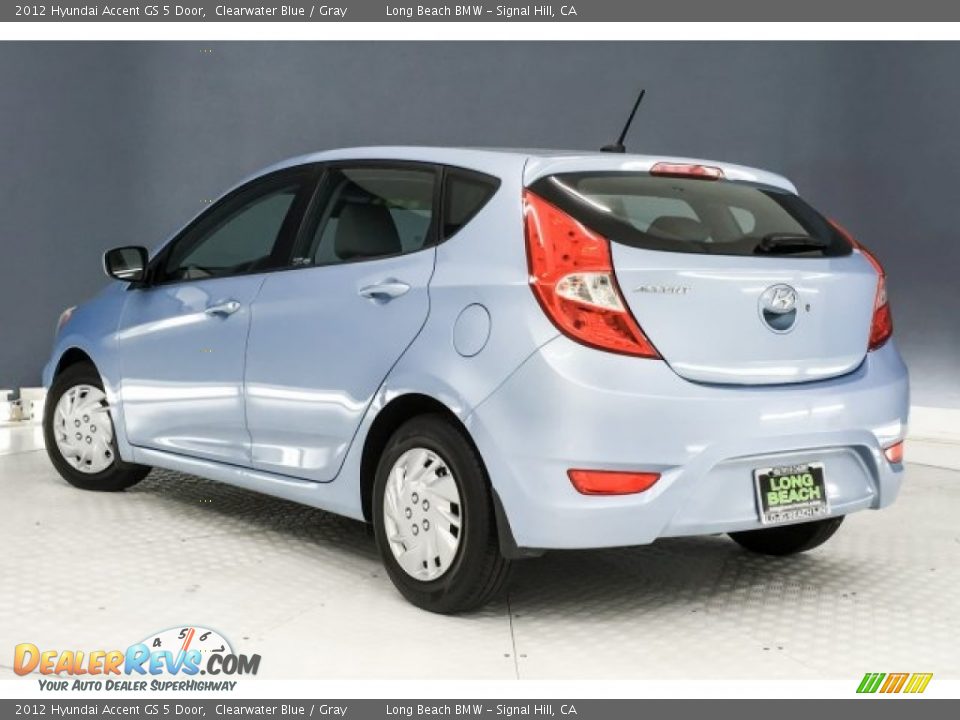 2012 Hyundai Accent GS 5 Door Clearwater Blue / Gray Photo #10